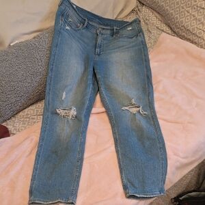 GAP Faded Blue Vintage Slim High Rise Cropped Jeans